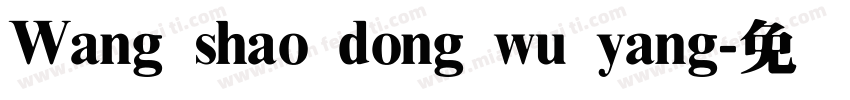 Wang shao dong wu yang字体转换